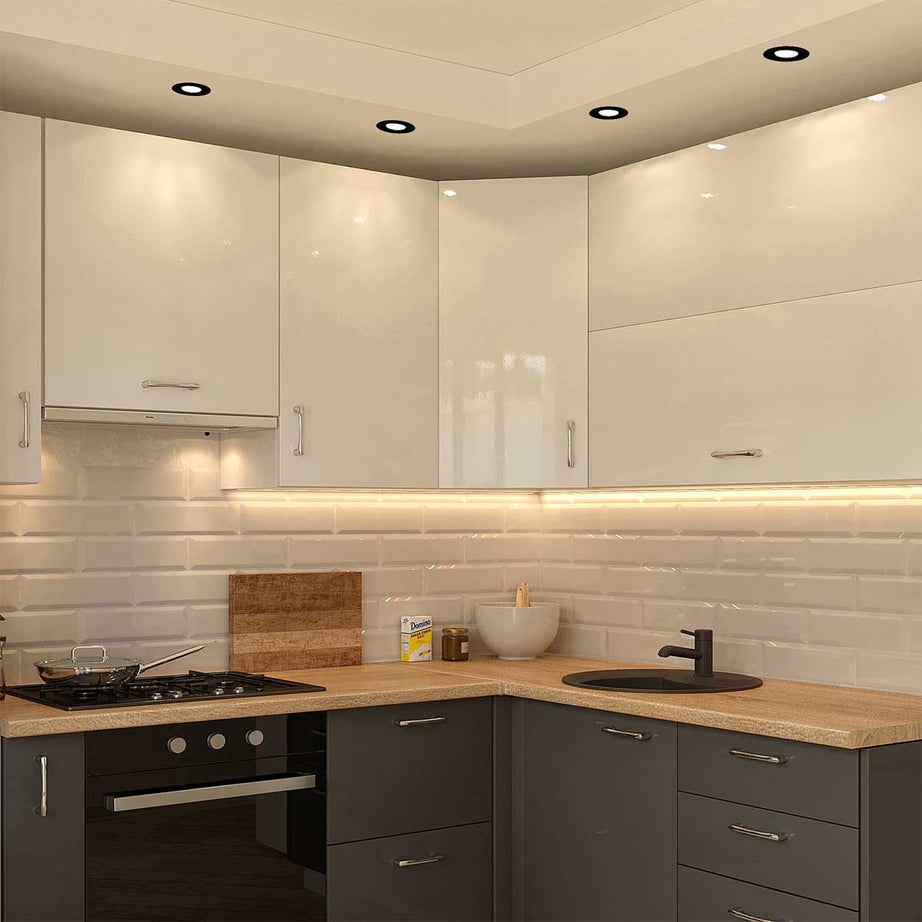 Luceco LED Downlight Black Fire Rated Cool And Warm White Spotlights Pack Of 6 - Image 2