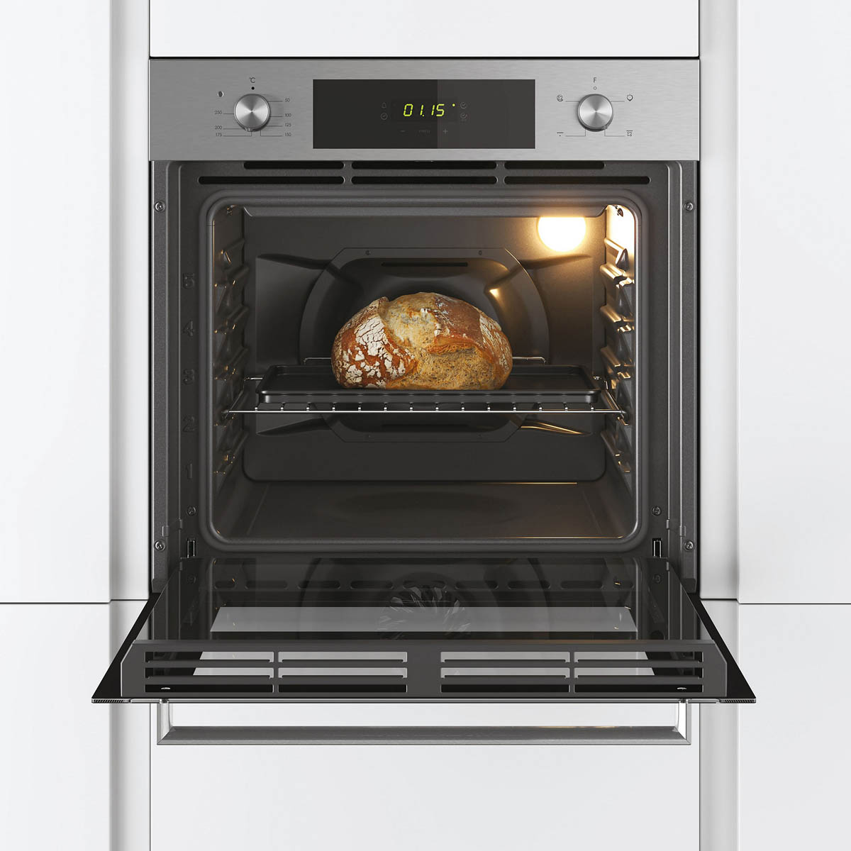 Candy Built-In Oven 65L Stainless Steel Effect Single Fan Touch Control Modern - Image 5