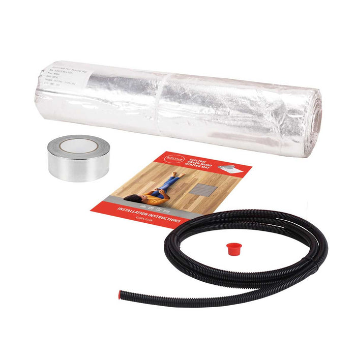 Electric Underfloor Heating Mat Foil 140W/m² Thermostatic IPX7 Indoor 4m² - Image 1