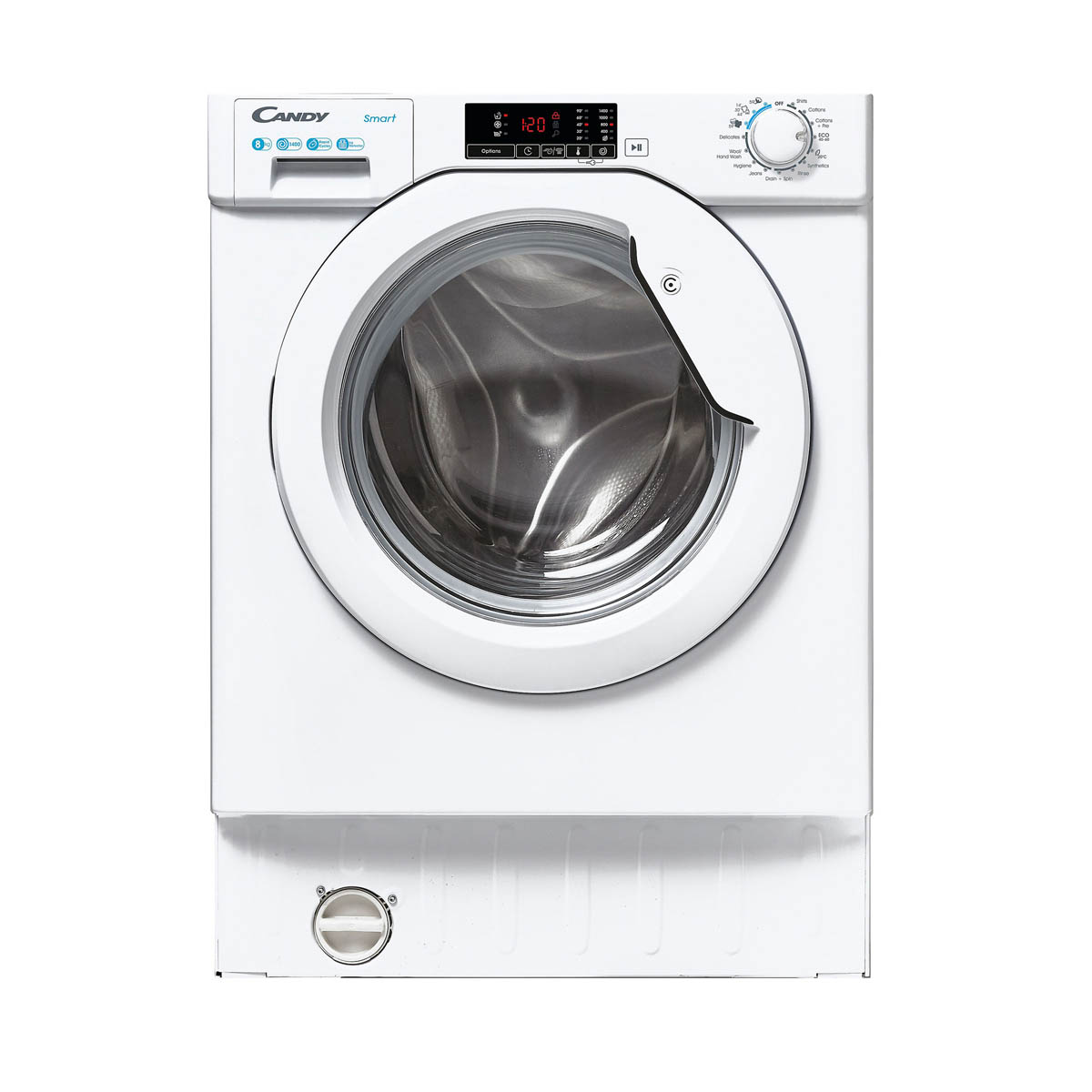 Candy Integrated Washing Machine 8Kg CBW48D1W4-80 White Built In 1400rpm - Image 1