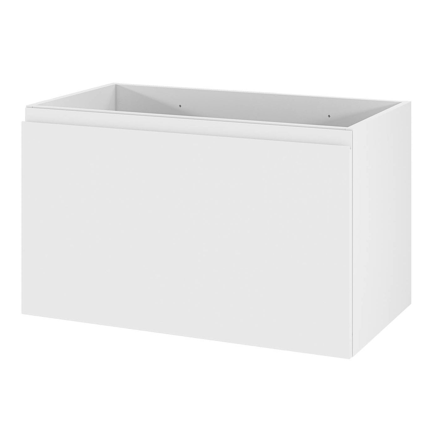 Bathroom Under Sink Cabinet Levanna Matt White Wall-Mounted (H)480 (W)800mm - Image 1