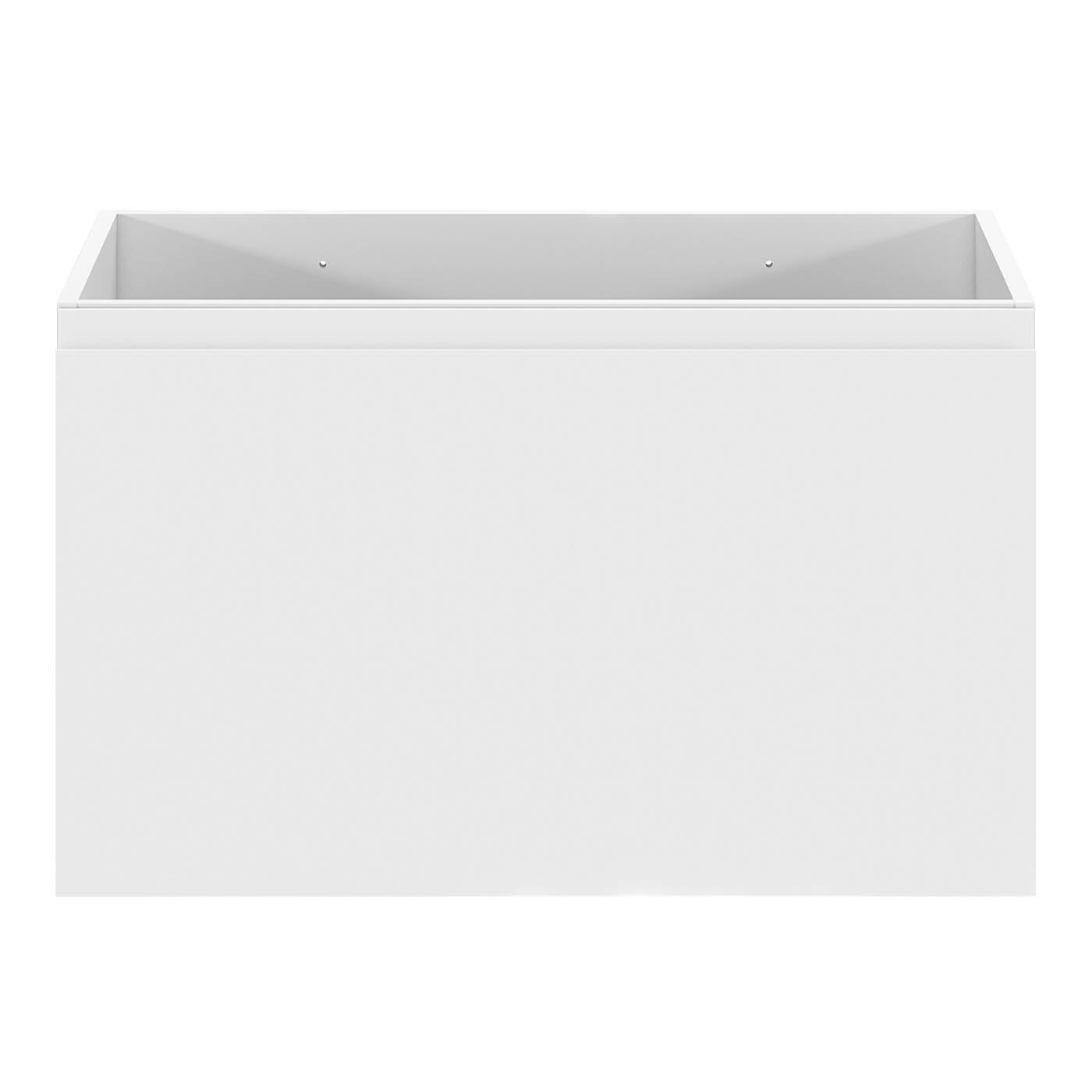 Bathroom Under Sink Cabinet Levanna Matt White Wall-Mounted (H)480 (W)800mm - Image 4