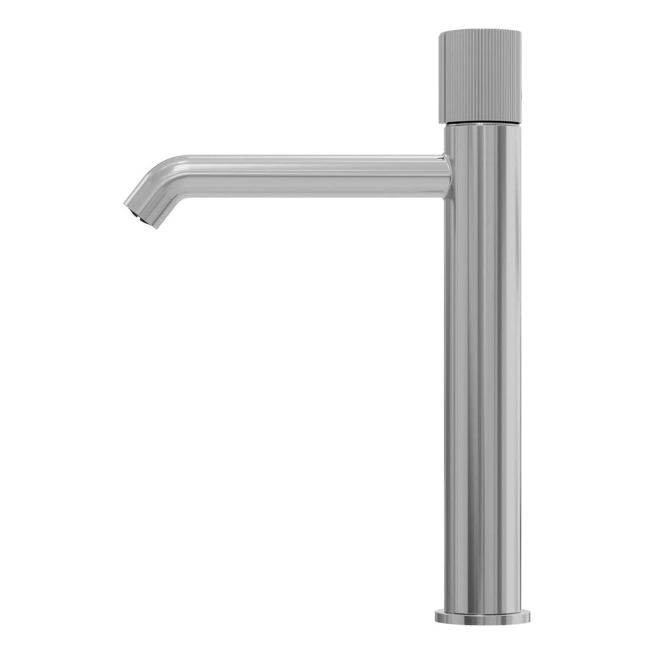 Barhroom Basin Mixer Tap Chrome Effect Round Modern Grip Handle Durable - Image 4