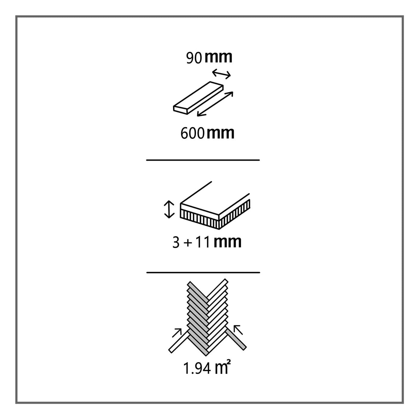 Oak Hardwood Flooring Herringbone  Wood Top Layer Classic 1.94m² - Image 3