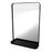 Bathroom Mirror Vertical Matt Black Rectangular Wall Mounted (H)70cm (W)50cm - Image 1