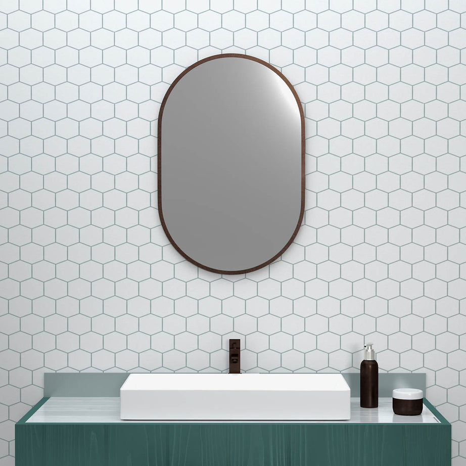 Sensio Bathroom Mirror Dark Bronze Wall Mounted Contemporary (H)60cm (W)40cm - Image 5