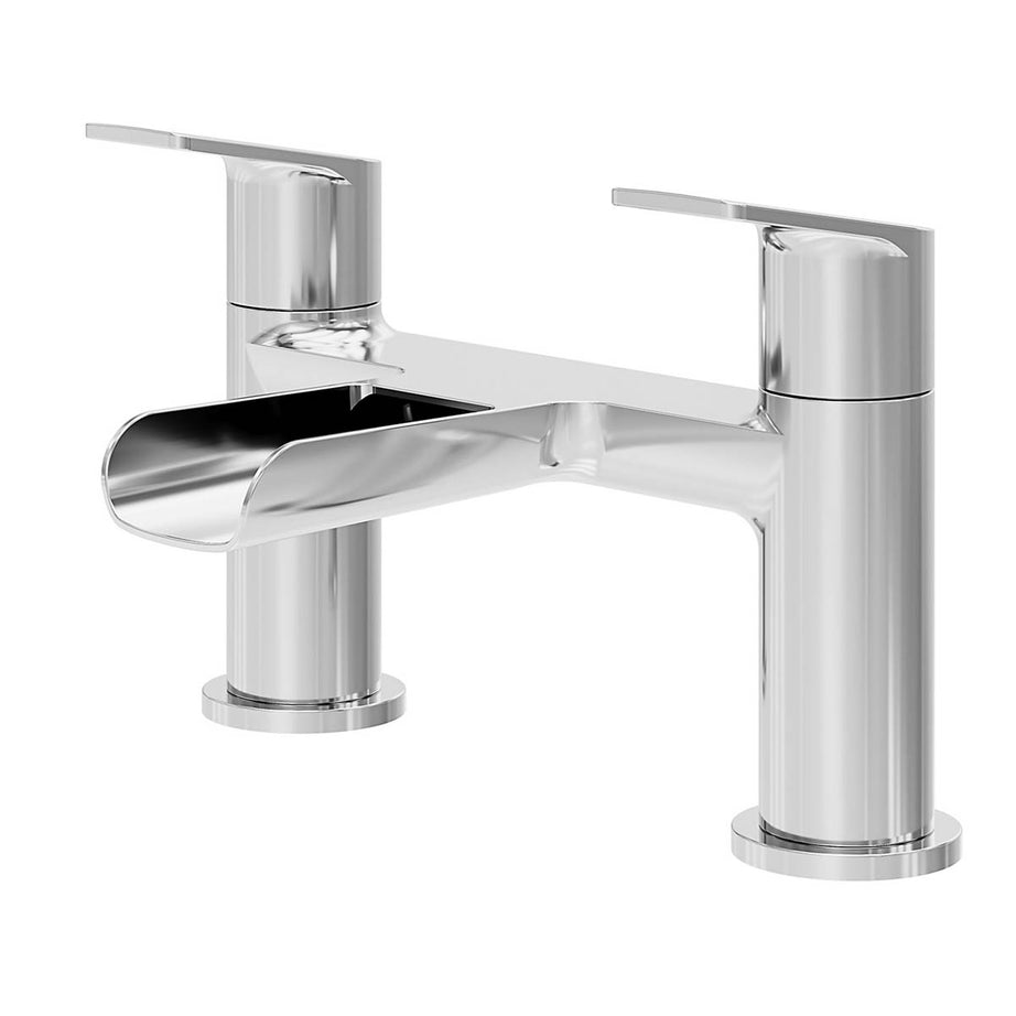 Bath Filler Tap Mixer Chrome Waterfall Effect Lever Modern Bathroom Faucet - Image 1