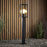 Outdoor Post Light 1 Lamp Clear Glass Metal Matt Black Modern (H)650mm - Image 1