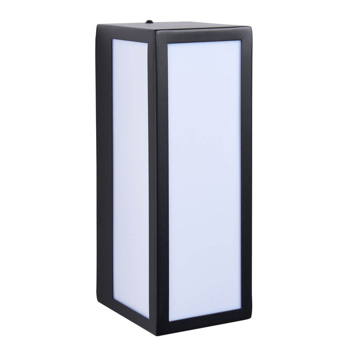 Outdoor Wall Light Plastic Frosted Opal Steel Matt Black Finish Dimmable Modern - Image 4