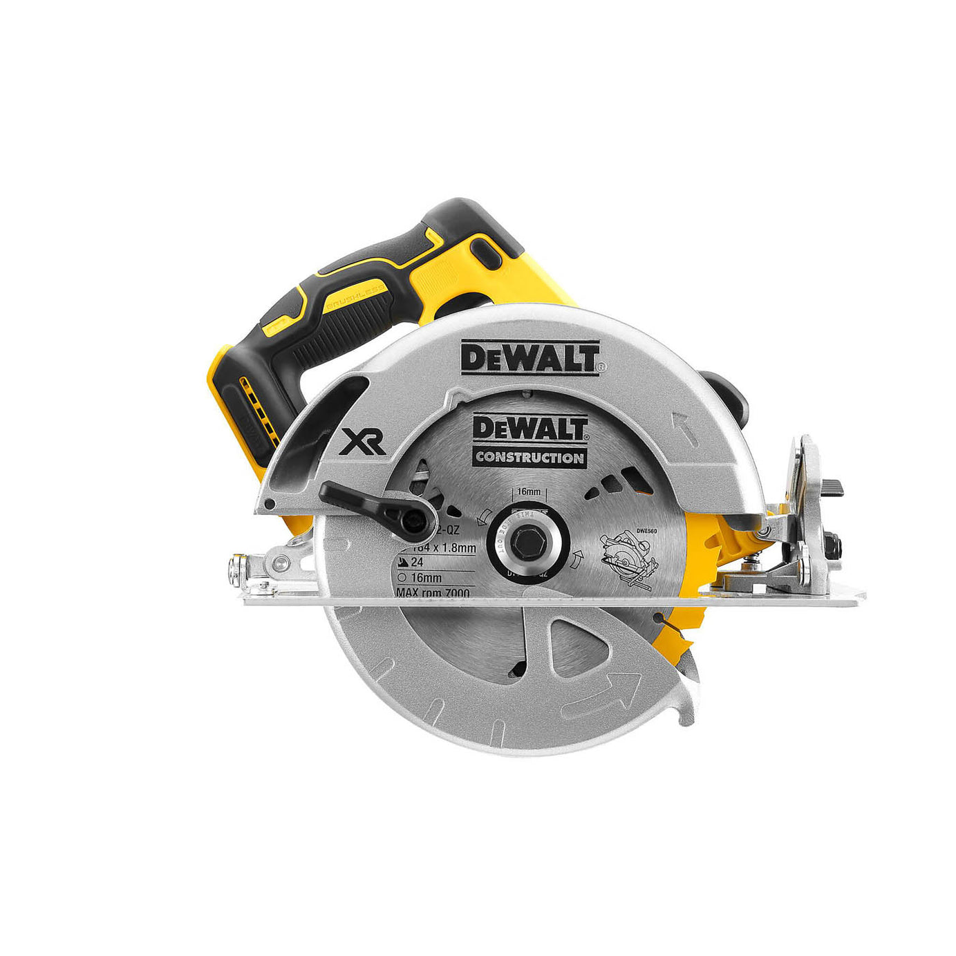 DeWalt Circular Saw DCS570N-XJ Cordless Compact LED Light 18V XR 184mm Body Only - Image 2
