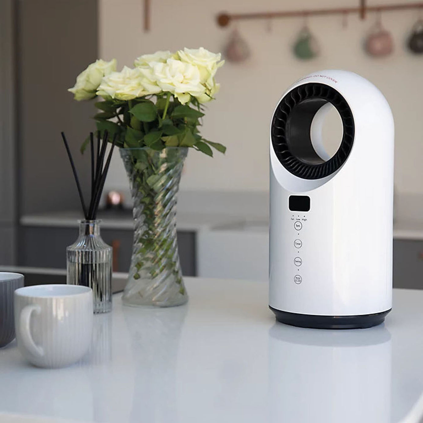 TCP Fan Heater Cooler Smart LED White Freestanding Plastic IPX0 1500 W - Image 5