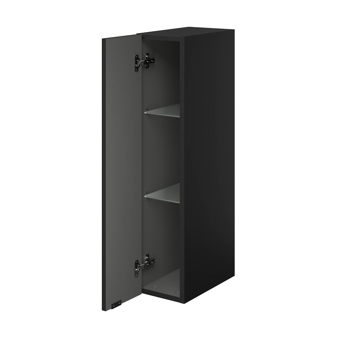 GoodHome Imandra Deep Matt Black Bathroom Single Wall cabinet (H)90cm (W)20cm - Image 5