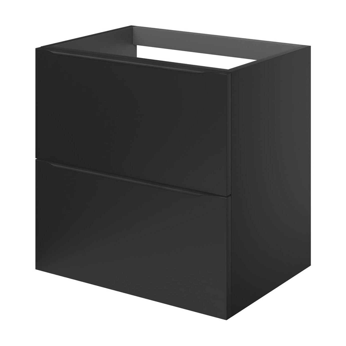 Imandra Bathroom Cabinet Under Sink Matt Black Wall-Mounted (H)600mm (W)600mm - Image 1