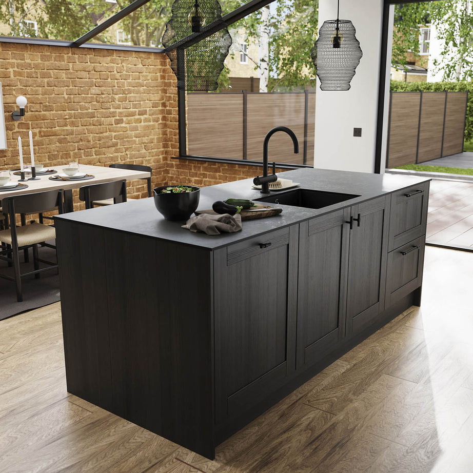 Kitchen 3 in 1 Boiling Water Tap Dual Lever 2.5L Tank Matt Black Brass Modern - Image 2