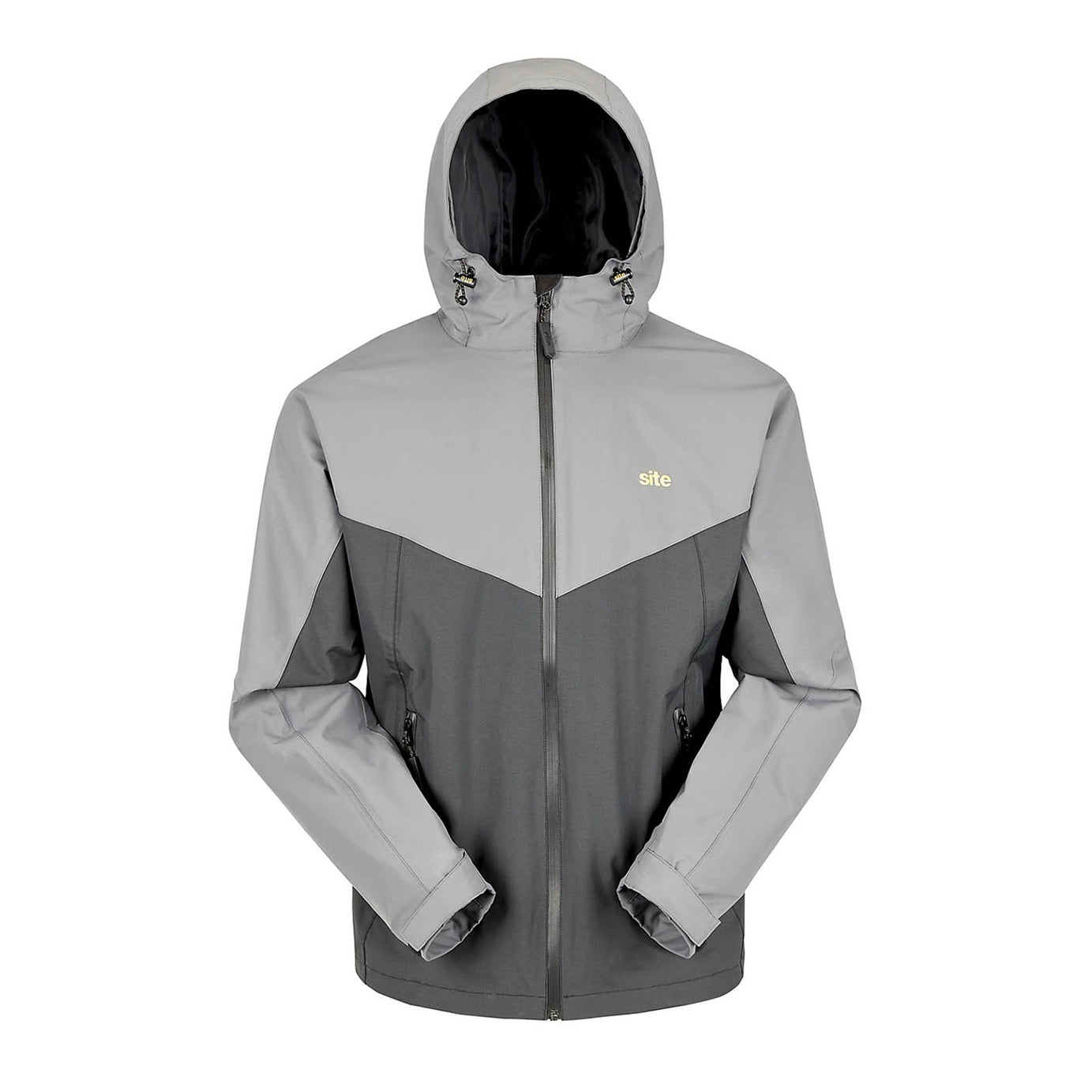 Site Messner Waterproof Work Jacket Black Grey Large Ripstop Workwear - Image 1