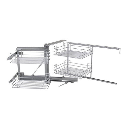 Kitchen Pull Out Storage Frame Chrome Soft Close For Corner Unit (W)860mm - Image 1