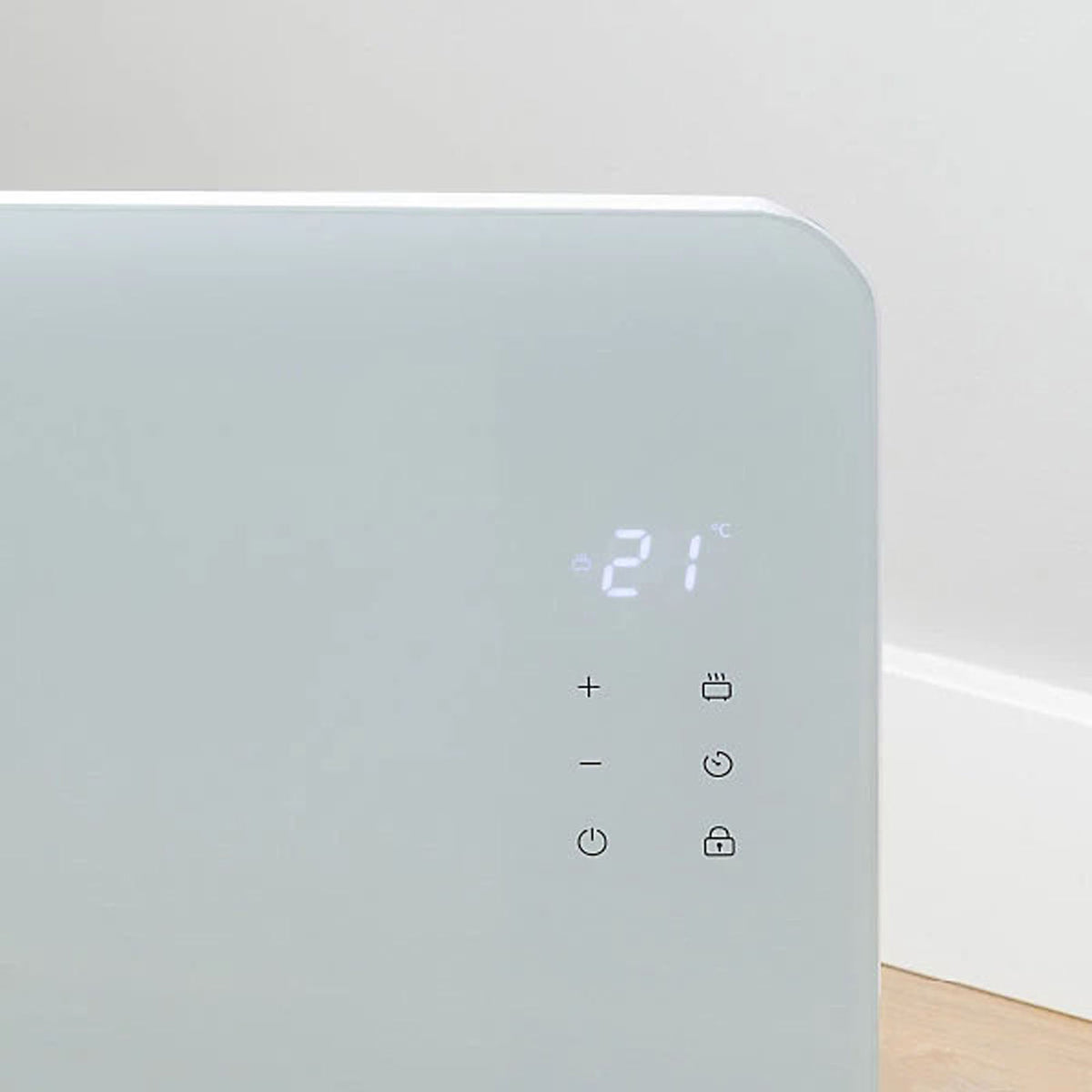 Princess Electric Panel Heater 1500W Smart White Glass Adjustable Thermostat - Image 7