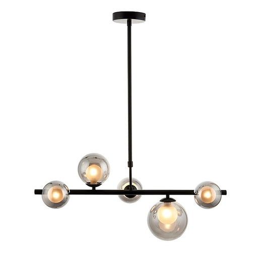 Pendant Ceiling Light 5 Way Horizontal Black Adjustable Height G9 IP20 18W 240V - Image 1