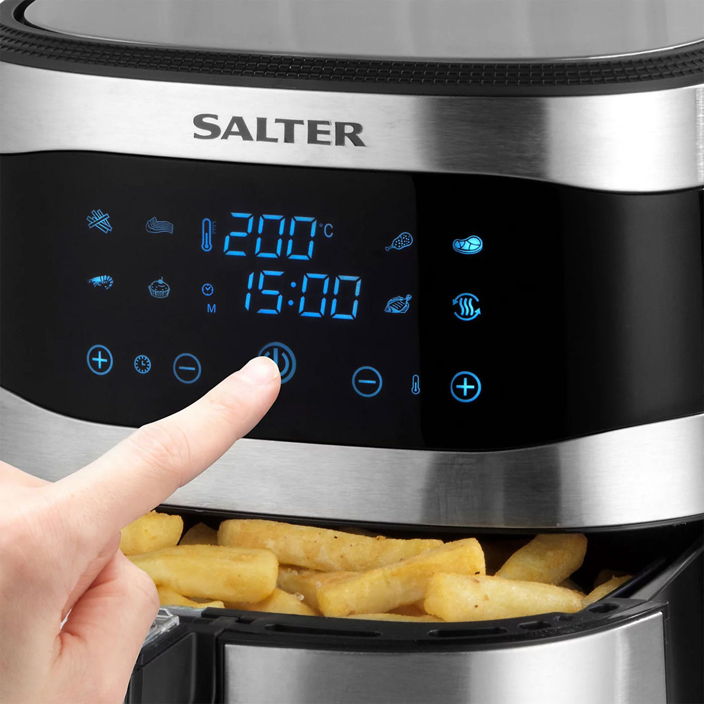 Salter Air Fryer EK4628V2BQ XXL 8L Digital Touch 1800W Family Cooker - Image 5