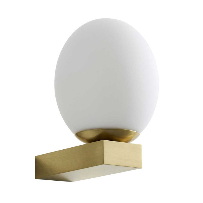 LED Wall Light Bathroom Satin Brass Globe Shade Cool White Modern 280lm - Image 2