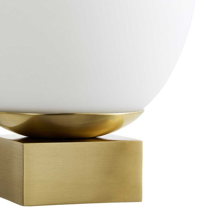 LED Wall Light Bathroom Satin Brass Globe Shade Cool White Modern 280lm - Image 3