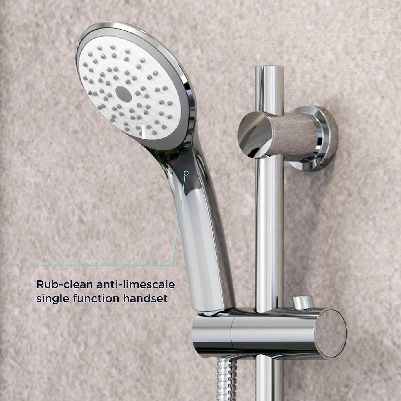 Bristan Divine Thermostatic Mixer Shower Dual Head Chrome Concealed - Image 2