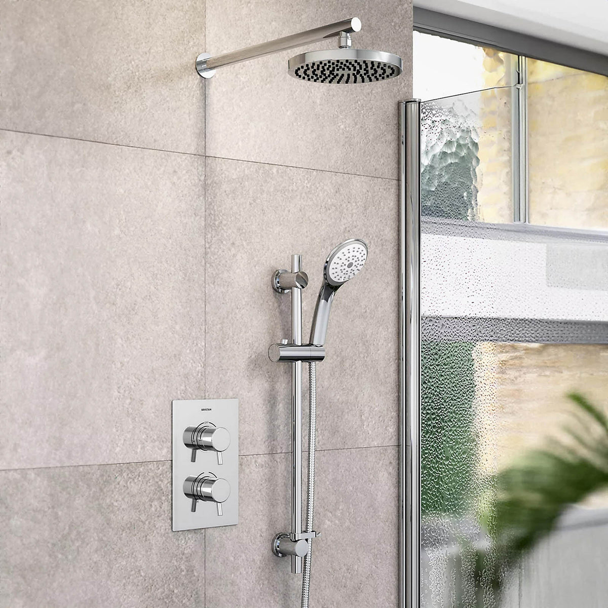 Bristan Divine Thermostatic Mixer Shower Dual Head Chrome Concealed - Image 6