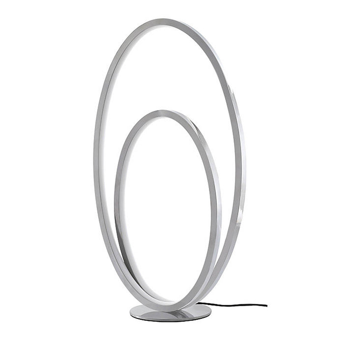 GoodHome Table Lamp Integrated LED 650lm Abstract Warm White Silver Effect 3000K - Image 3