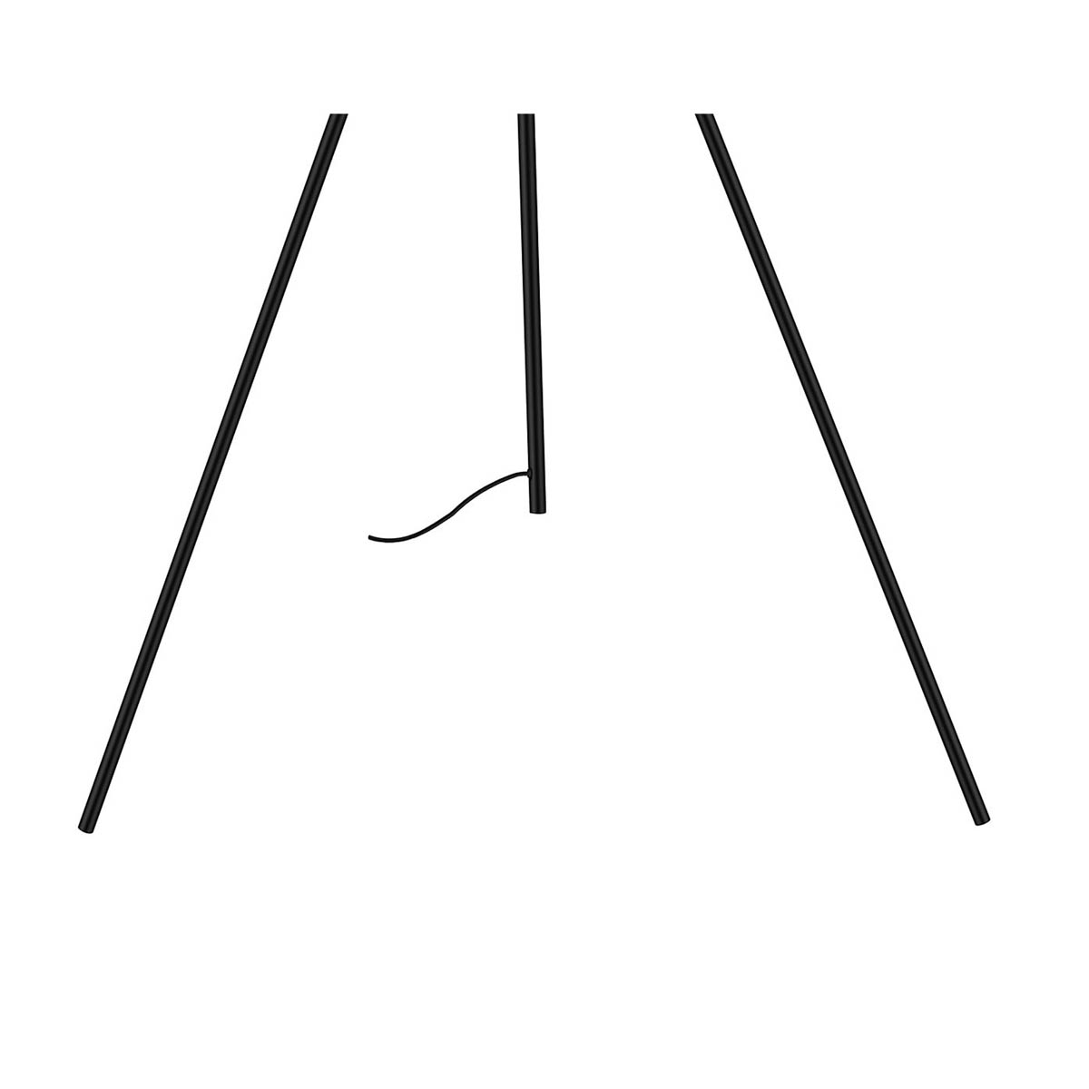 Floor Lamp Tripod LED Smokey Glass Metal Matt Black Contemporary 1510mm - Image 5