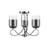 LED Ceiling Light 3 Way Multi Arm Round Smoked Glass Shades Ombre Modern Chrome - Image 1