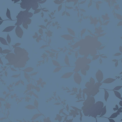 Wallpaper Roll Midnight Blue Floral Leaves Bold Smooth Patterned Modern - Image 1