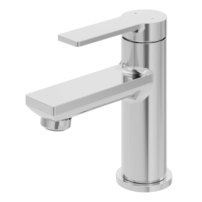 Basin Mixer Tap Gloss Chrome Effect Single Lever Deck-Mounted Manual Modern - Image 1