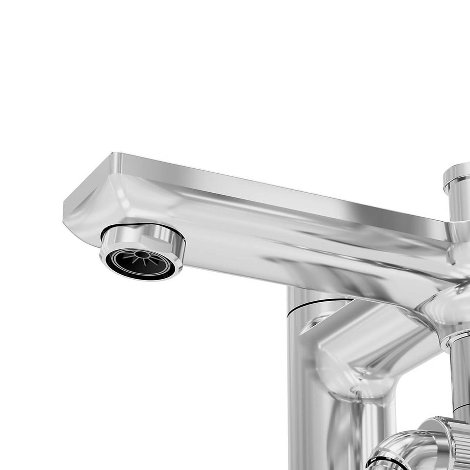 Bath Filler Tap Mixer With Hand Held Set Chrome Single Spray Pattern Bathroom - Image 5