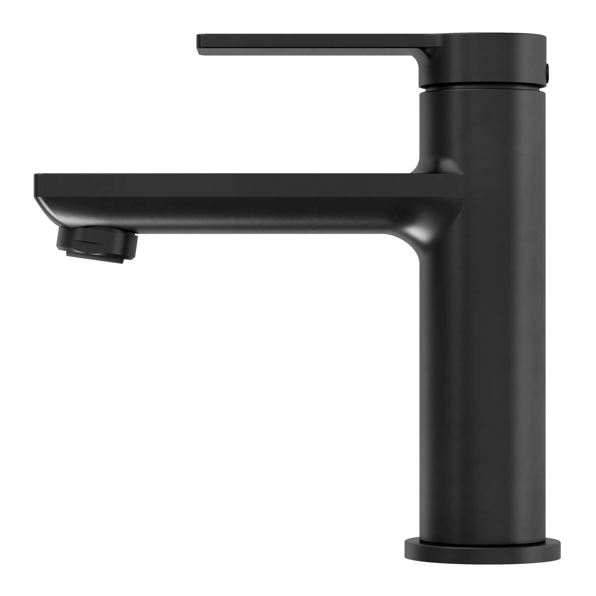 Bathroom Basin Tap Mixer Black Round Single Lever Brass Clicker Waste Modern - Image 7