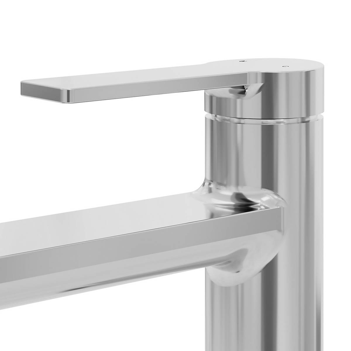 Bathroom Basin Tap Mixer Gloss Chrome Single Lever Ceramic Cartridge Faucet - Image 8