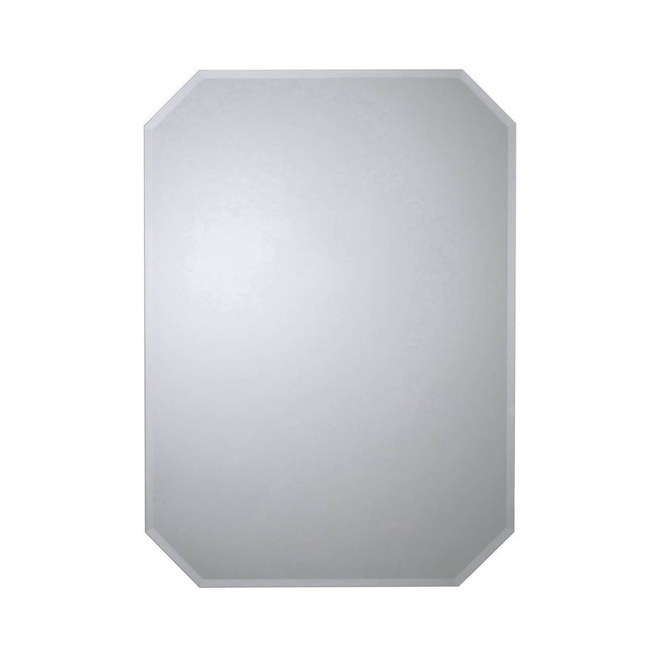 Croydex Bathroom Mirror Octagonal Frameless Bevelled Edges (H)70cm (W)50cm - Image 3