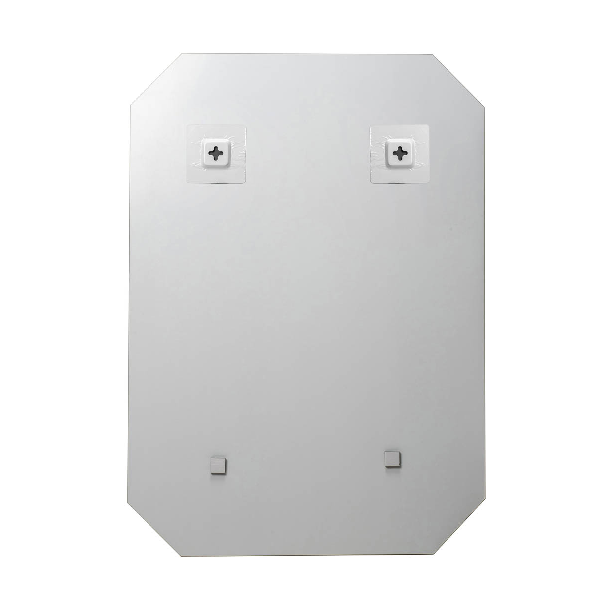 Croydex Bathroom Mirror Octagonal Frameless Bevelled Edges (H)70cm (W)50cm - Image 4
