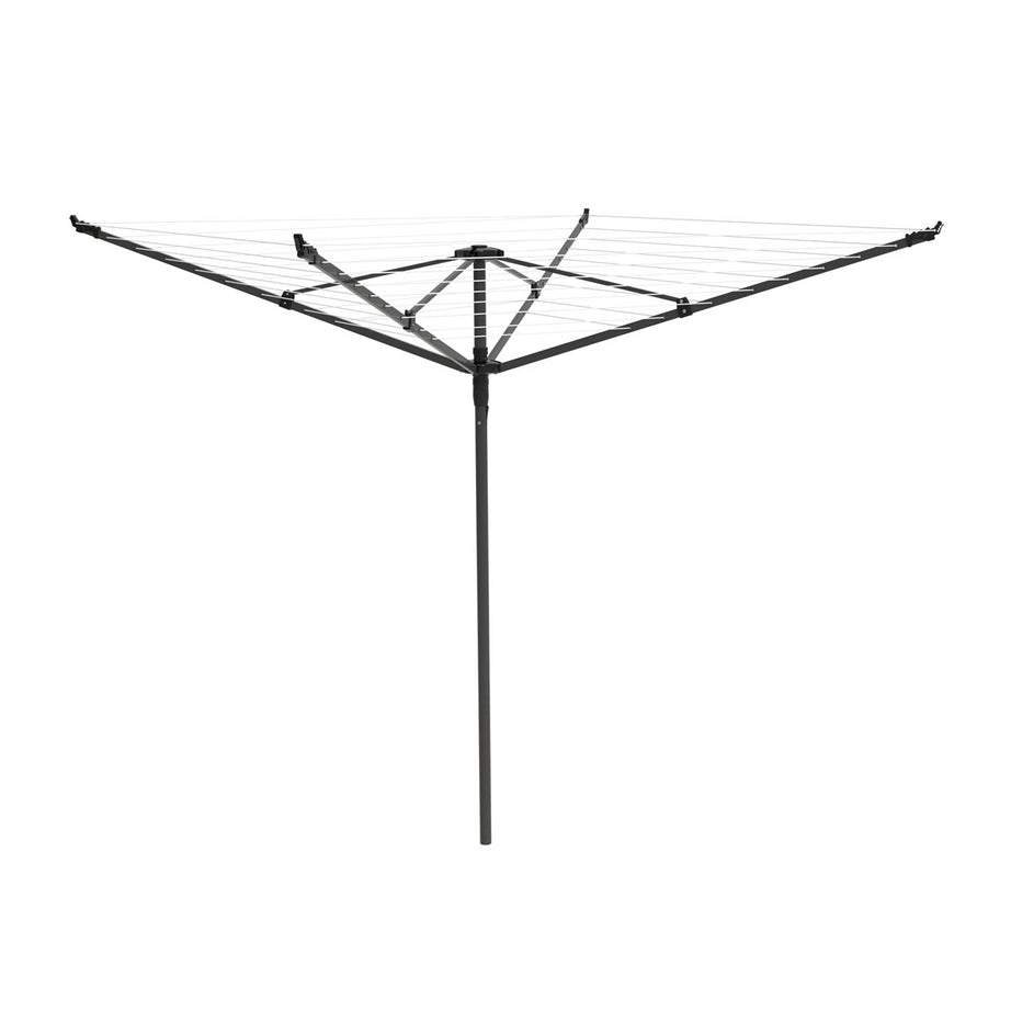 Rotary Airer Clothes Dryer 4 Arm Garden Outdoor Heavy Duty Brown Durable 45m - Image 1