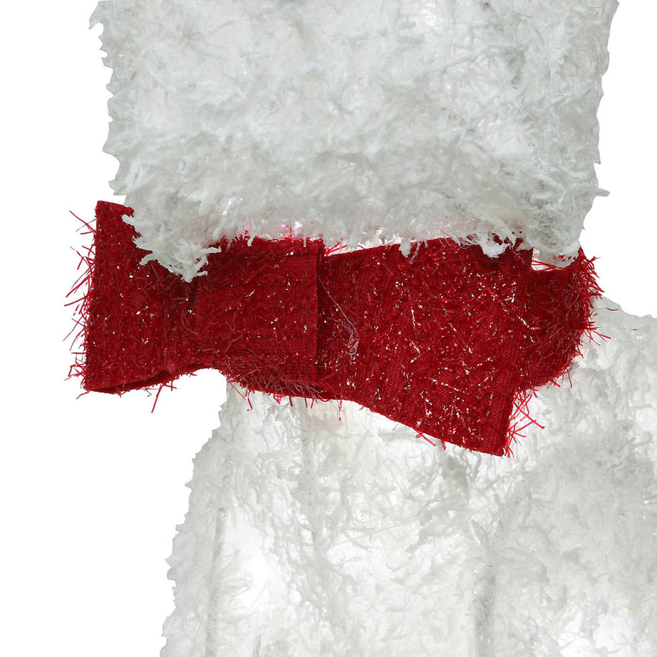 Christmas LED Dog Decoration White Fluffy Red Hat Indoor Outdoor Ornament 39cm - Image 5