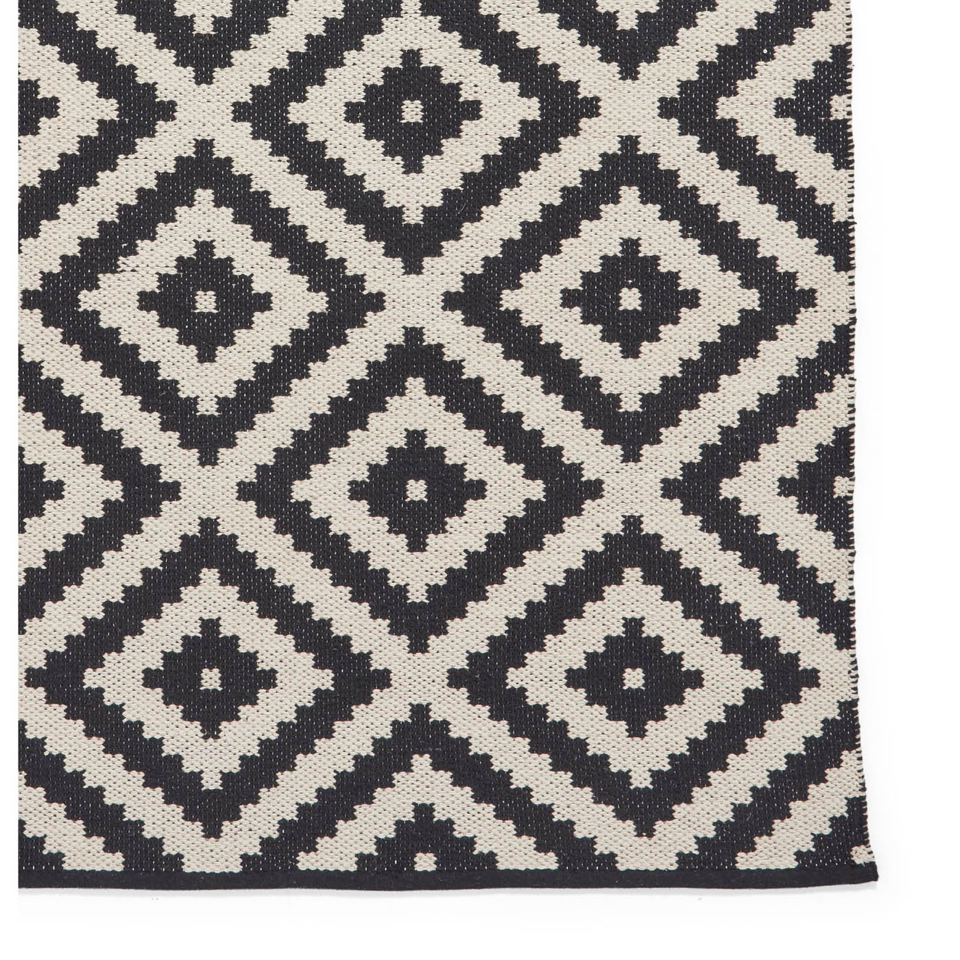 Medium Rug Black White Geometric Woven Effect contemporary (L)170cm x (W)120cm - Image 7