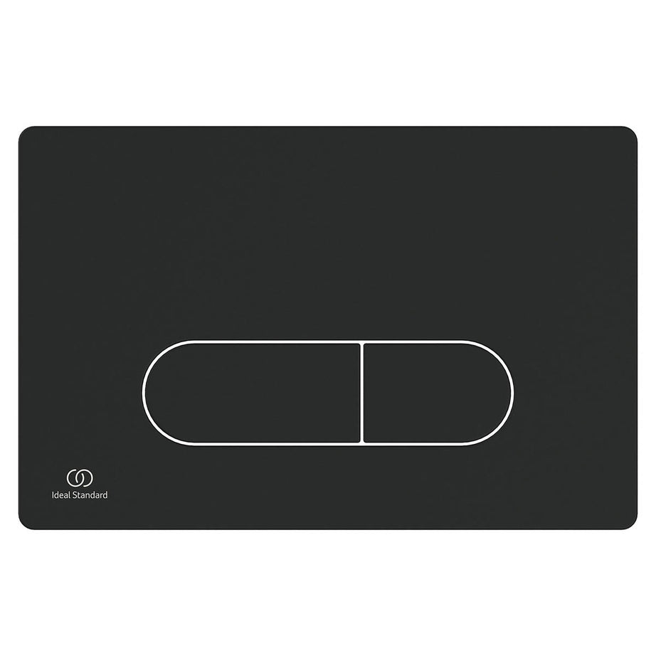 Ideal Standard Dual Flush Plate Wall-Mounted Silk Black Rounded (H)154 (W)234mm - Image 3