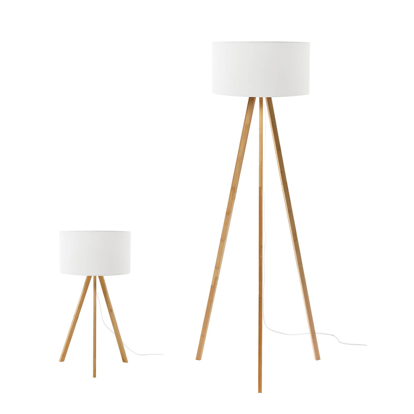 GoodHome Petronia Natural & White LED Floor & table lamp - Image 2