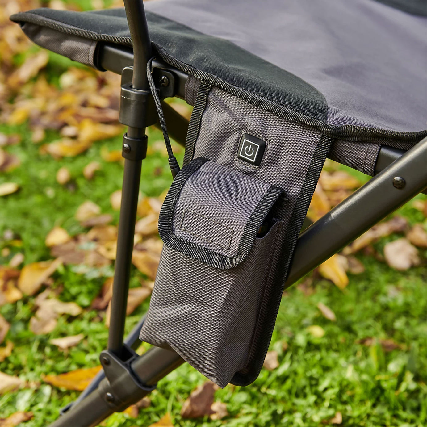 Vatani Heated Camping Chair Foldable Grey USB Remote Control Outdoor - Image 8