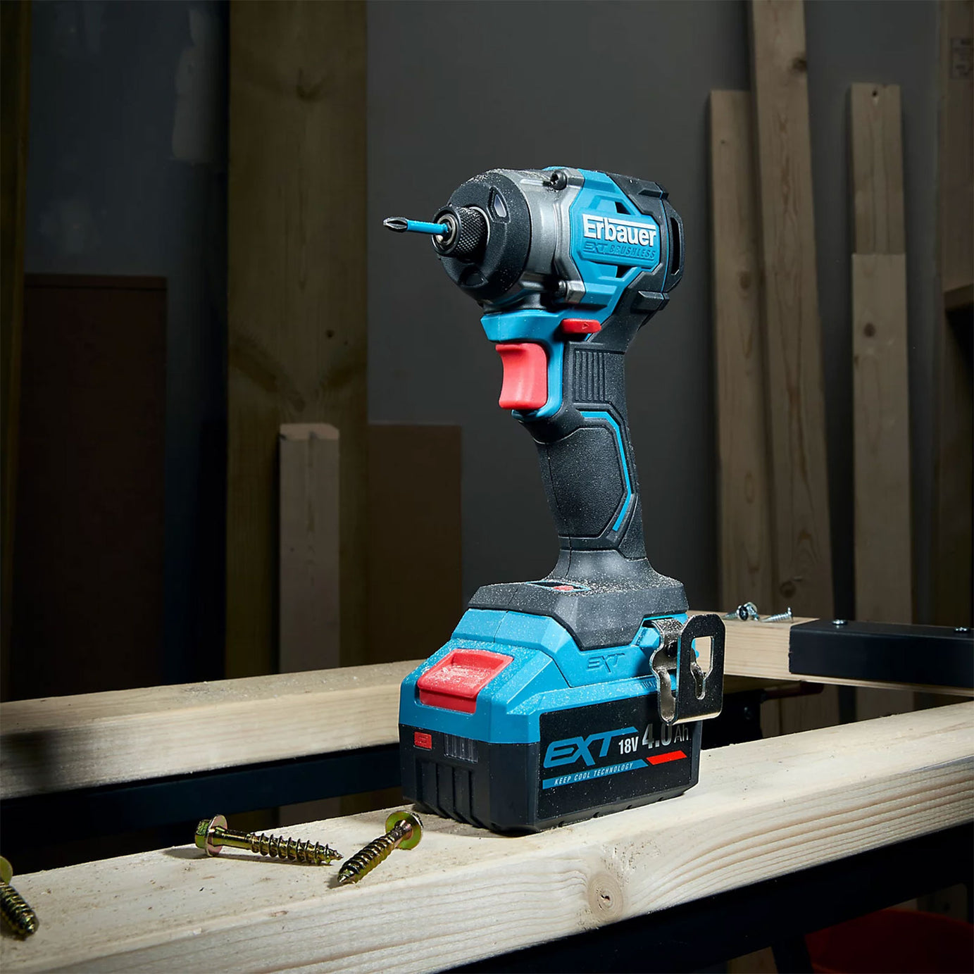 Erbauer Elite Impact Driver ERI1094IPD 18V EXT Brushless Compact Body Only - Image 4