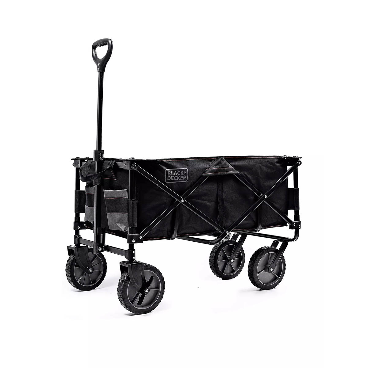 Black+Decker Collapsible Wagon Garden Cart Trolley Wheelbarrow Folding 80kg - Image 1