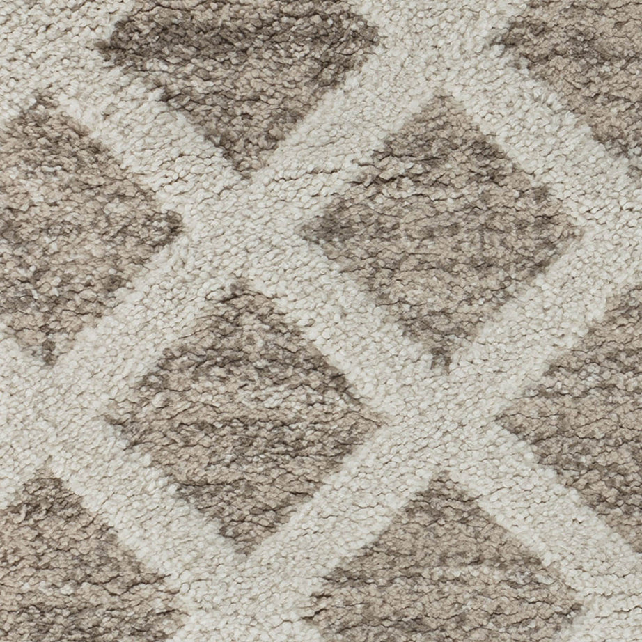 Diamond Rug Shaggy Natural Woven Effect Geo Medium Size (L)170cm x (W)120cm - Image 5