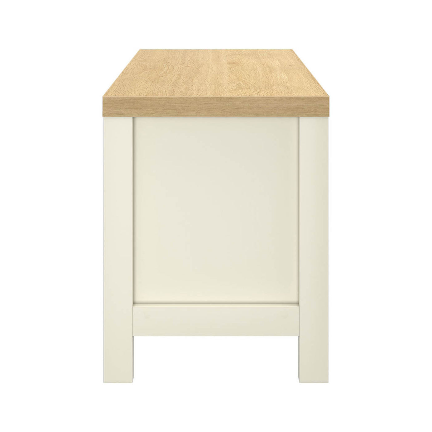 Cube Shelving Unit 3 Compartments Oak Effect Contemporary (H)493mm (W)390mm - Image 5