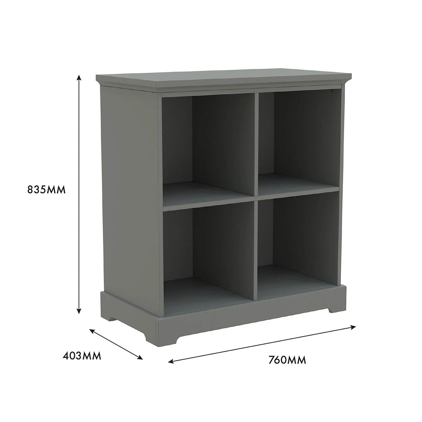 Flexi Storage 4 Cube Shelving Unit Grey Freestanding Bookcase Organizer - Image 7
