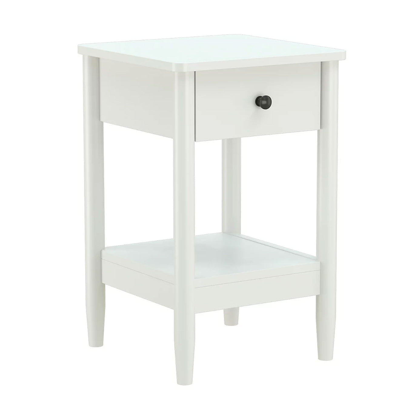 Flexi Storage Bedside Chest White Painted 1 Drawer MDF 55x35x35cm - Image 1