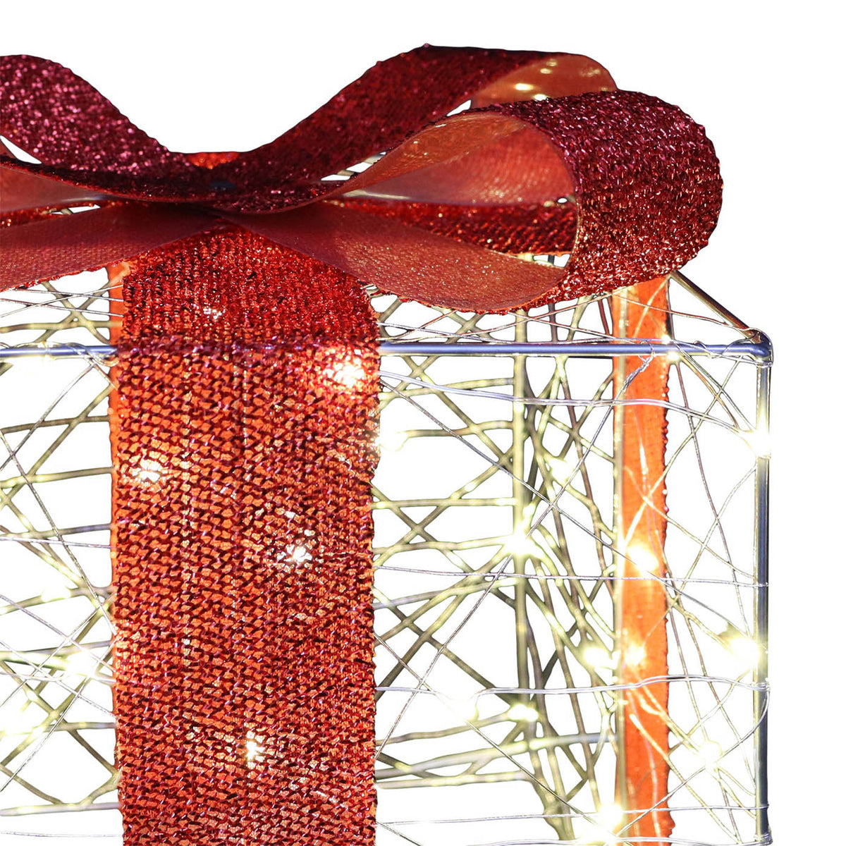 LED Christmas Silhouette Parcel Set Freestanding Warm White Timer Indoor Outdoor - Image 5